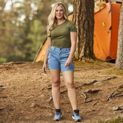 Adventure Cargo Stretch Shorts Damen Captain's Blue/Peyote