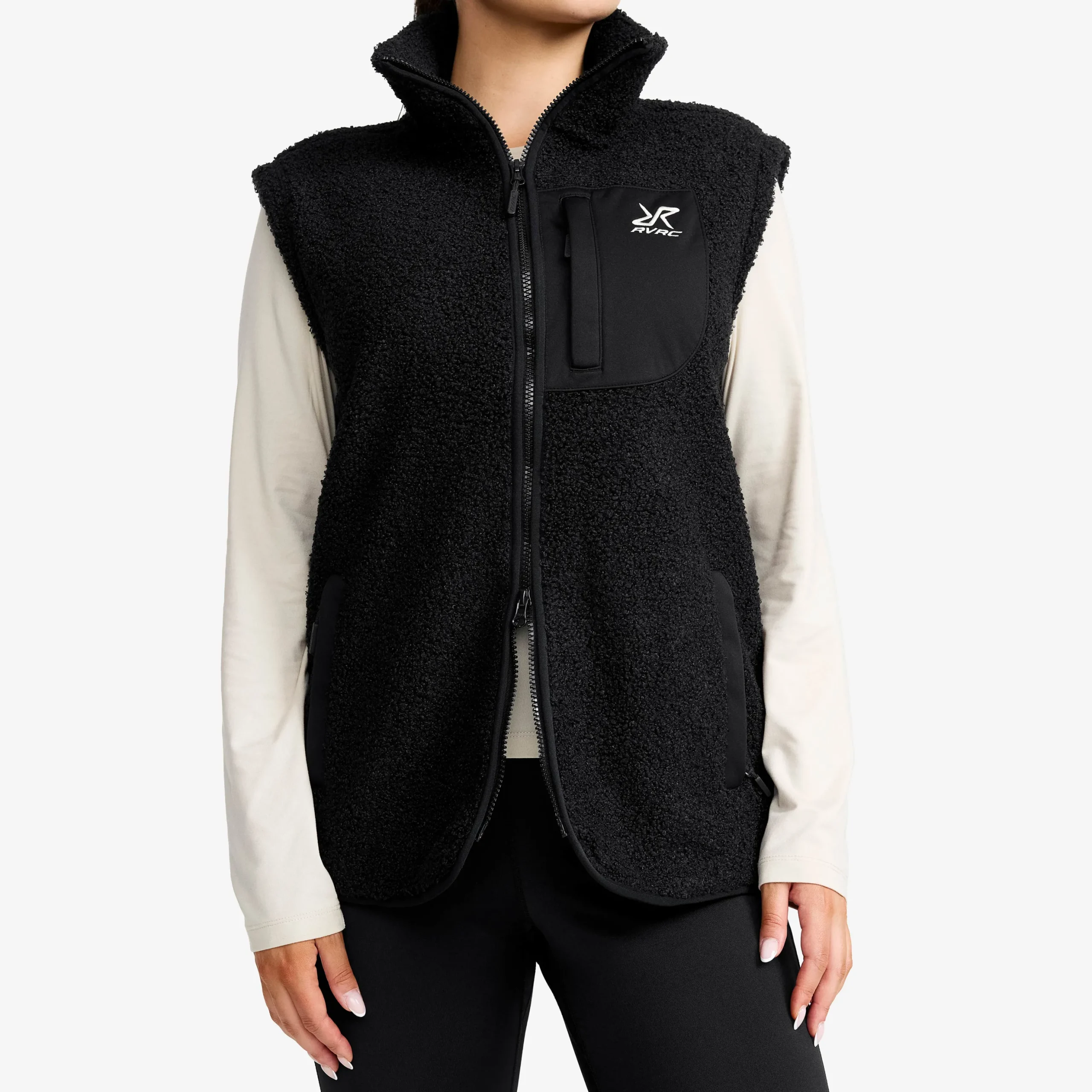 Bigfoot Pile Fleece Vest Damen Black