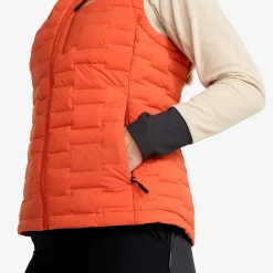 Flex Stretch Down Vest Damen Mecca Orange