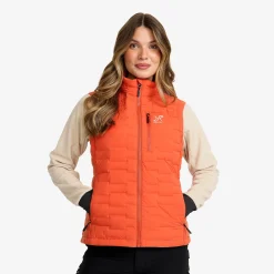Flex Stretch Down Vest Damen Mecca Orange