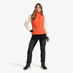 Flex Stretch Down Vest Damen Mecca Orange