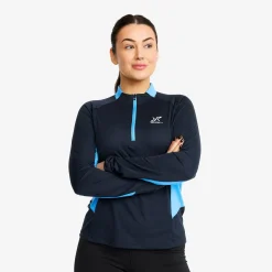 Force Light Half-zip Top Damen Navy/Azure Blue
