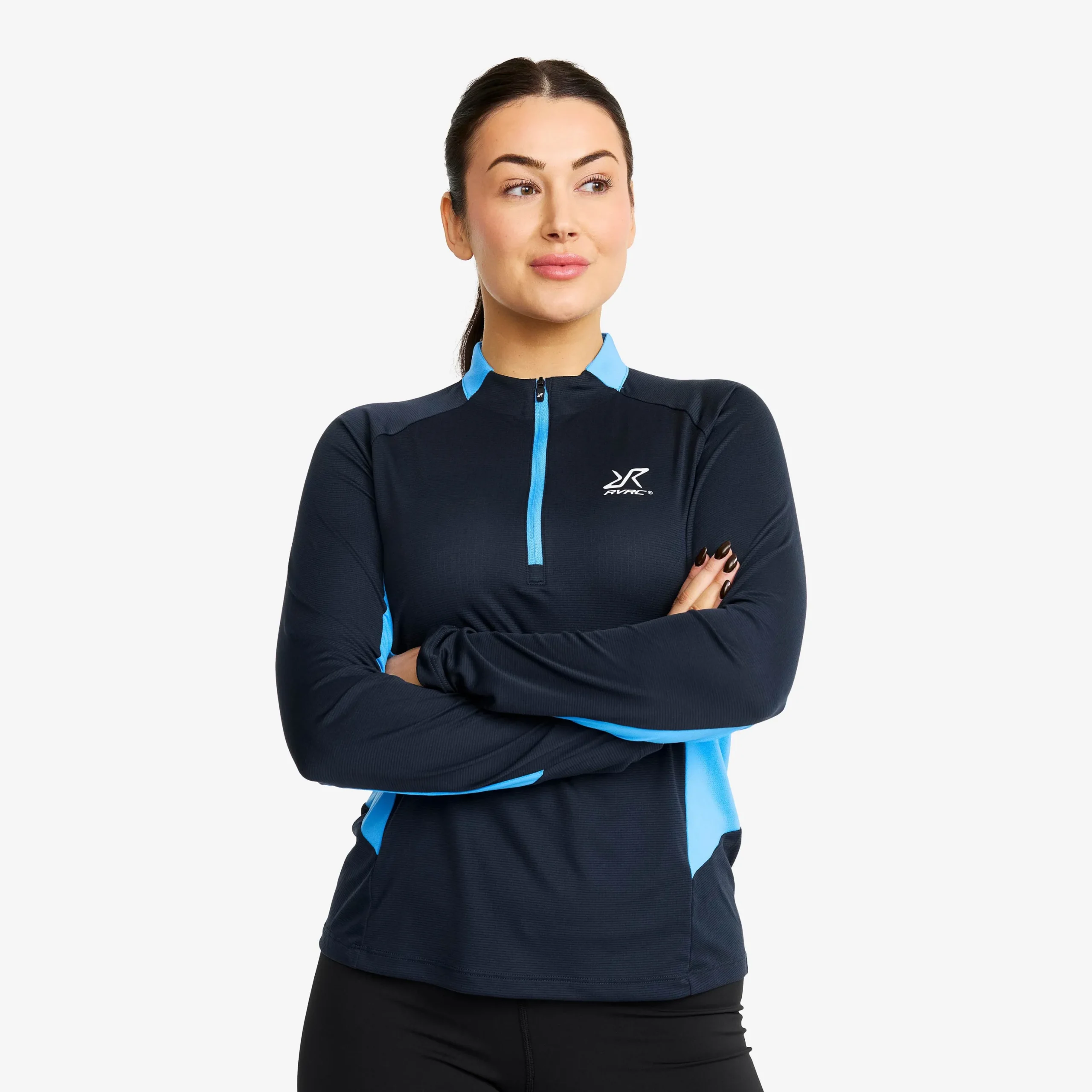 Force Light Half-zip Top Damen Navy/Azure Blue