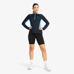 Force Light Half-zip Top Damen Navy/Azure Blue