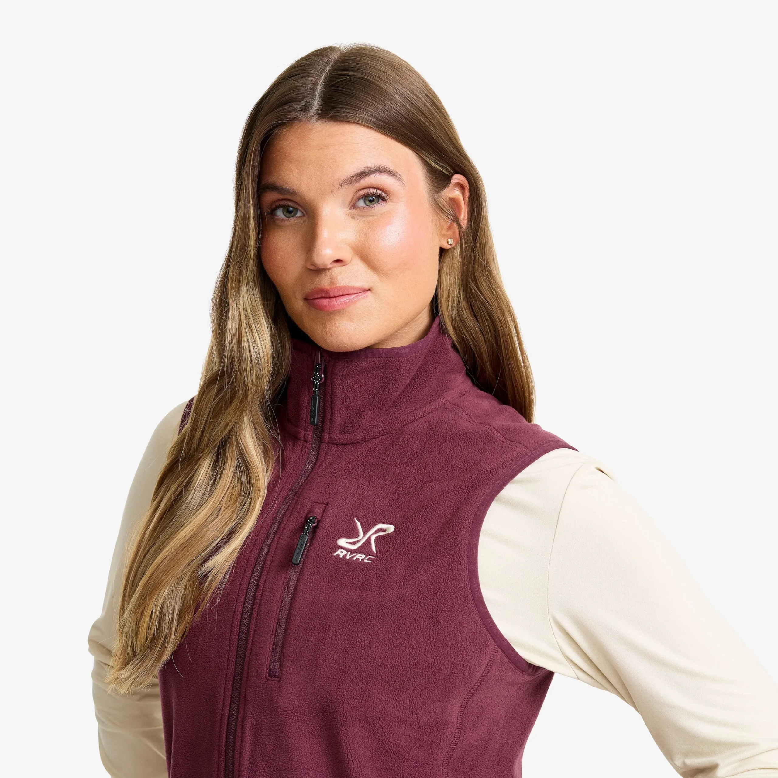 Hiker Fleece Vest Damen Mauve Wine