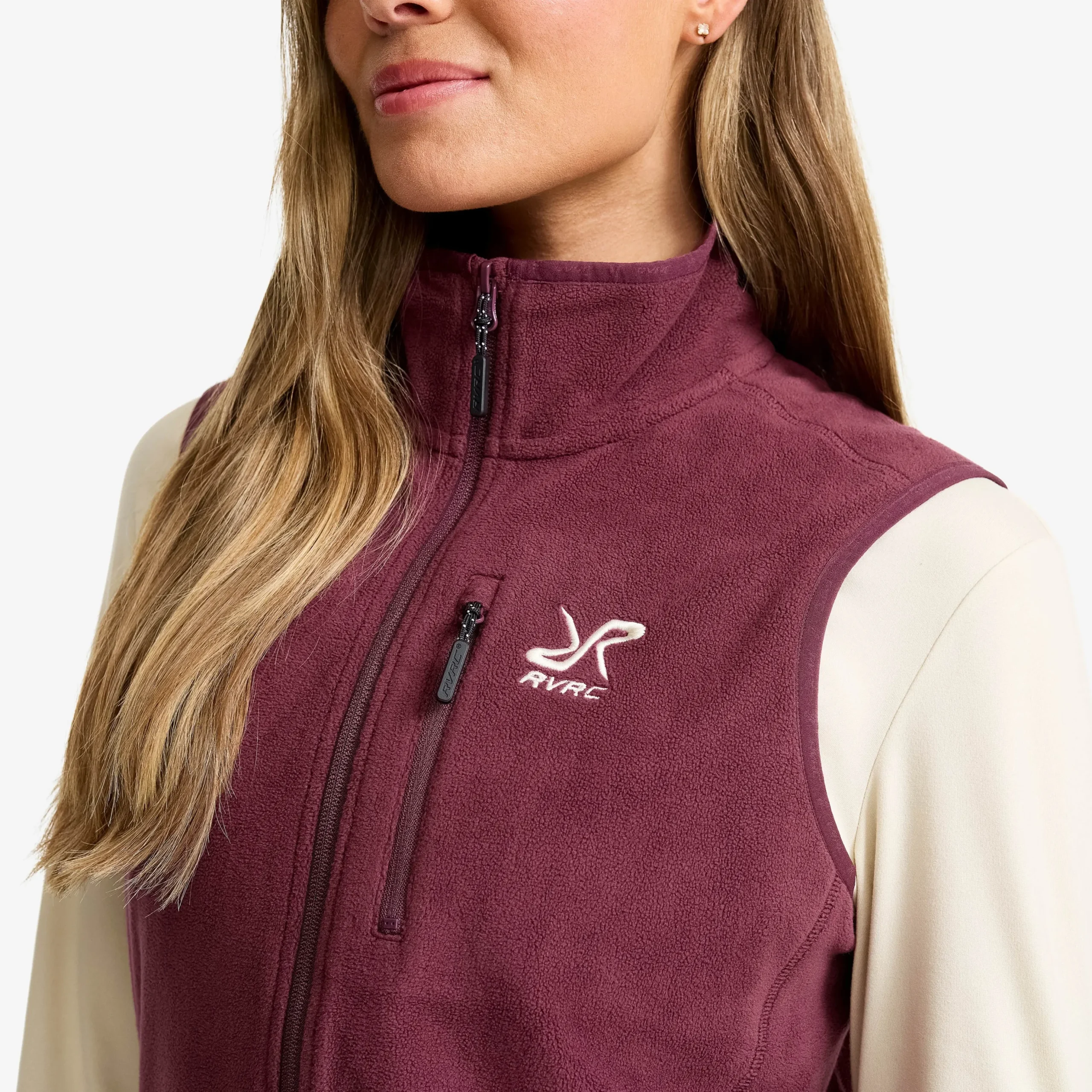 Hiker Fleece Vest Damen Mauve Wine