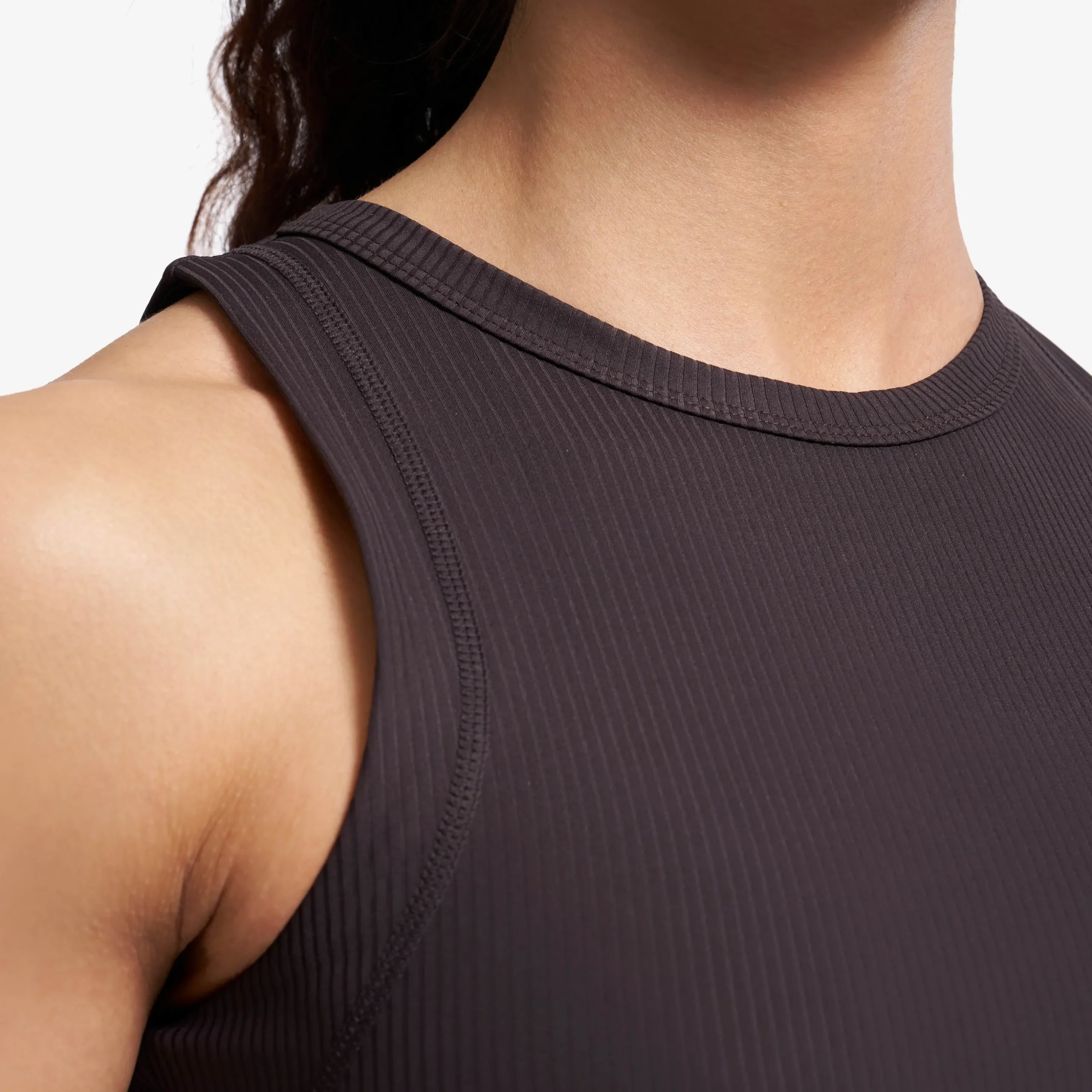 Shape Ribbed Tank Top Damen Espresso